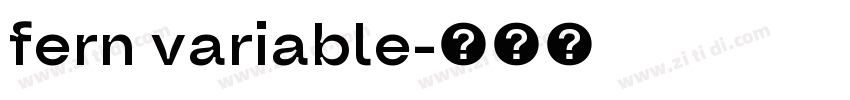 fern variable字体转换
